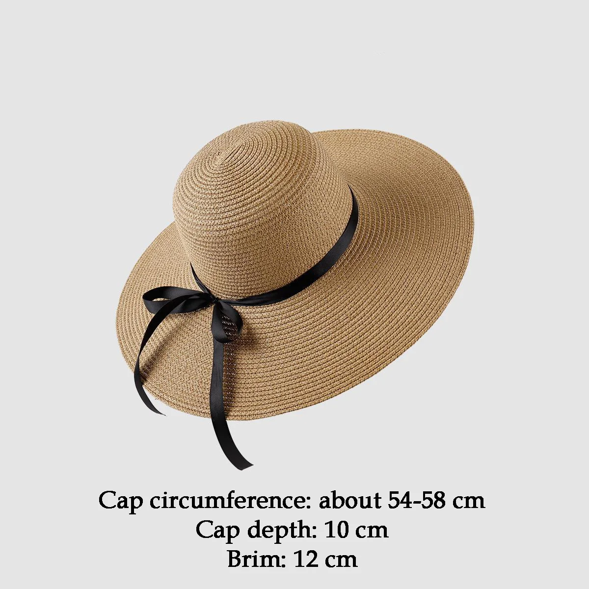 New Casual Summer Outdoor Women Wide Brim Hat Hand Woven Straw Hat Beach Bucket Sun Hat Foldable Crochet Straw Hat for Women