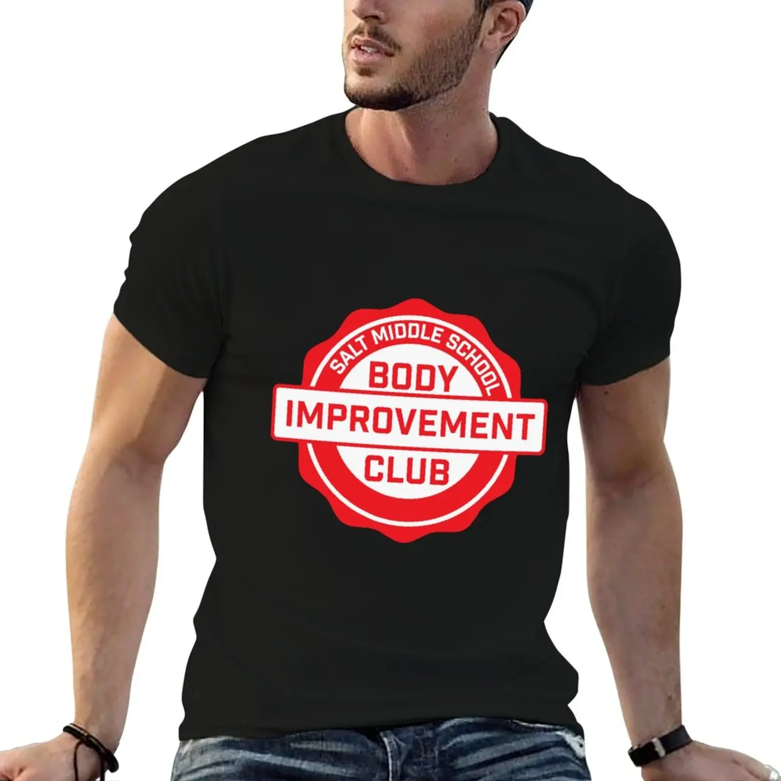 Salt Middle School Body Improvement Club T-Shirt anime figures football t shirt fashion shirts funny t shirts men