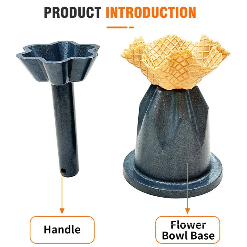 Commercial Manual Aluminum Ice Cream Waffle Cone Baking Mold