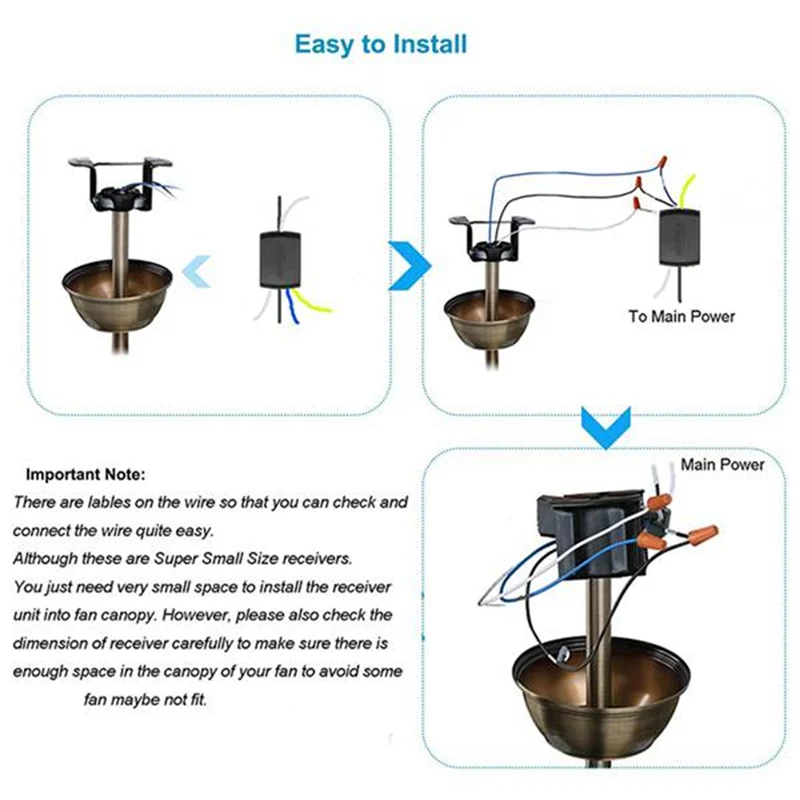 

Y45A-Ceiling Fan Remote Control Kit, Black-White Universal Ceiling Fans Light Remote, Speed, Light & Timing Wireless Control