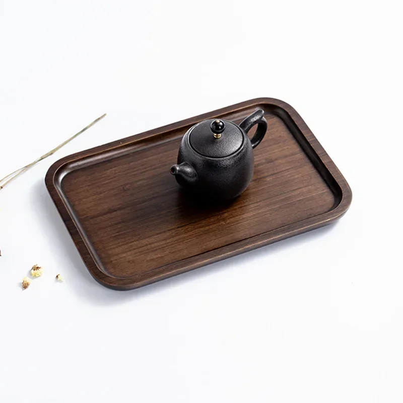 

%a Surprise Price Walnut Color Tea Plate Bamboo Kitchen Teaware Nordic Cake Dinner Dish Wooden Rectangular Sushi Dim Sum Tray