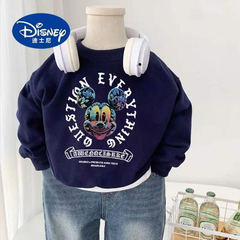 

Korean Style Disney Kids Hoodie | Color Block Long Sleeve Sweatshirt for Boys & Girls, Spring Fall Top