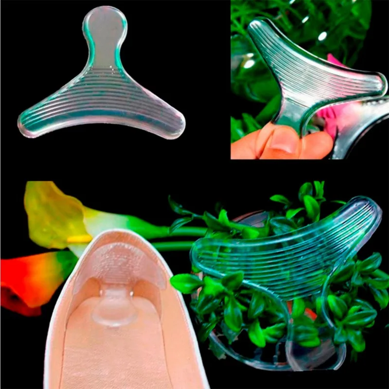 1PAIR Invisible Gel Heel Pads for Women’s Shoes, Transparent and Beige Grips to Stop Slipping and Blisters, Shoe Fit Cushions