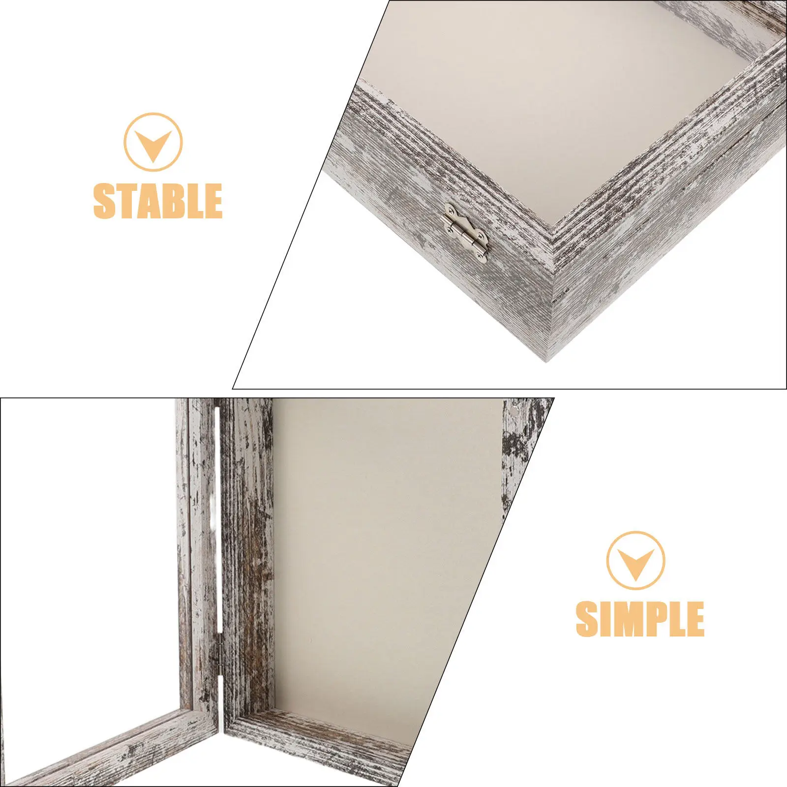Shadow Box Frame Linen Back 8x10 Rustic Wood Photo Display Case for Family Art Awards Certificates Art Display Boxes