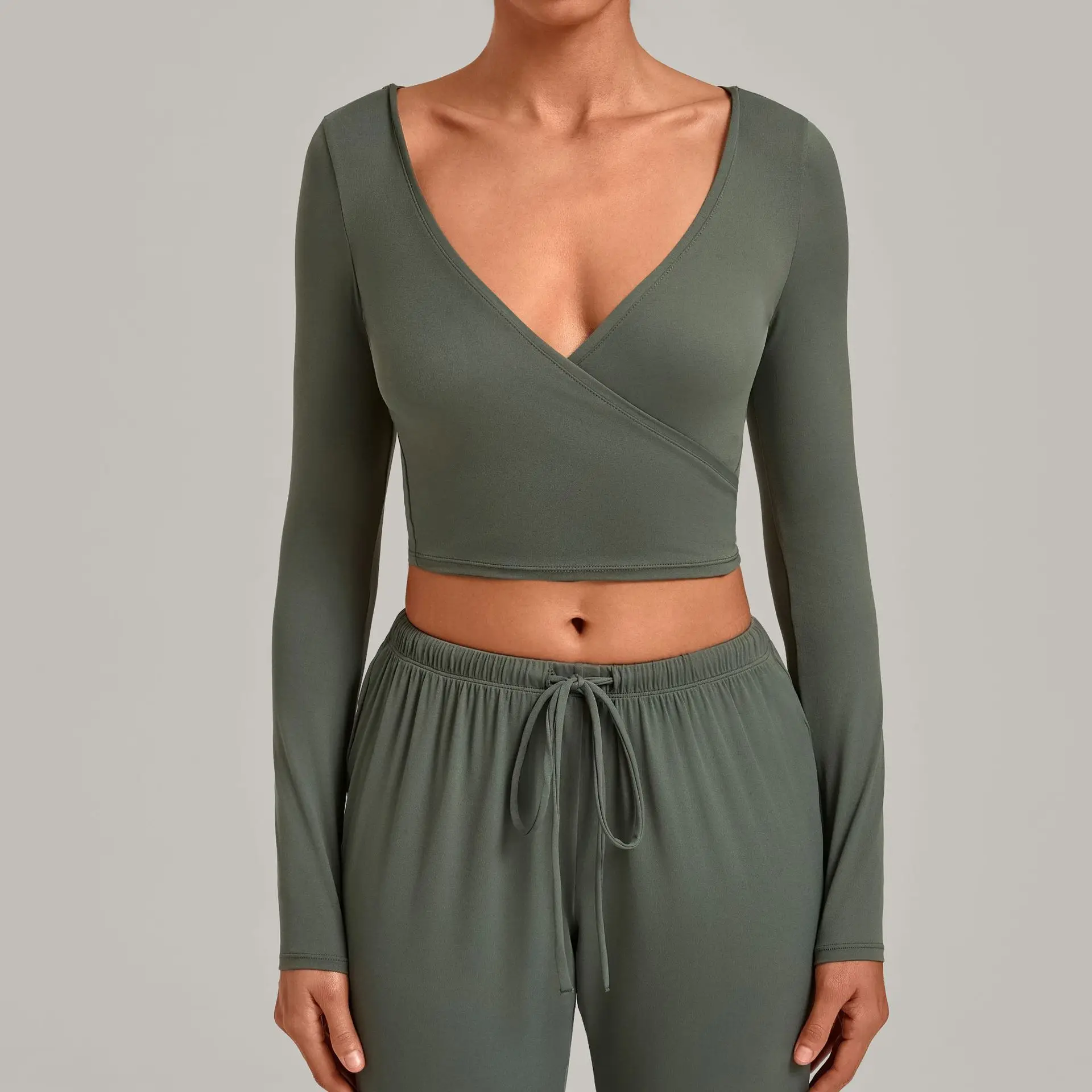 Outdoor Cover-up Cardigan Shawl Yoga Outerwear Long Sleeves Home Casual Clothes Top Strappy Women's Yoga Sports Fitness Clothes
