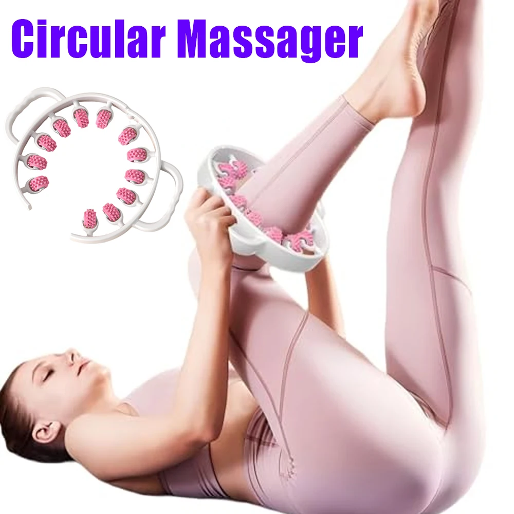 Manual Leg Roller Massager Rubber Muscle Relaxation Muscle Massager Anti Cellulite Beauty Roller Pelvic Floor Muscle Trainer