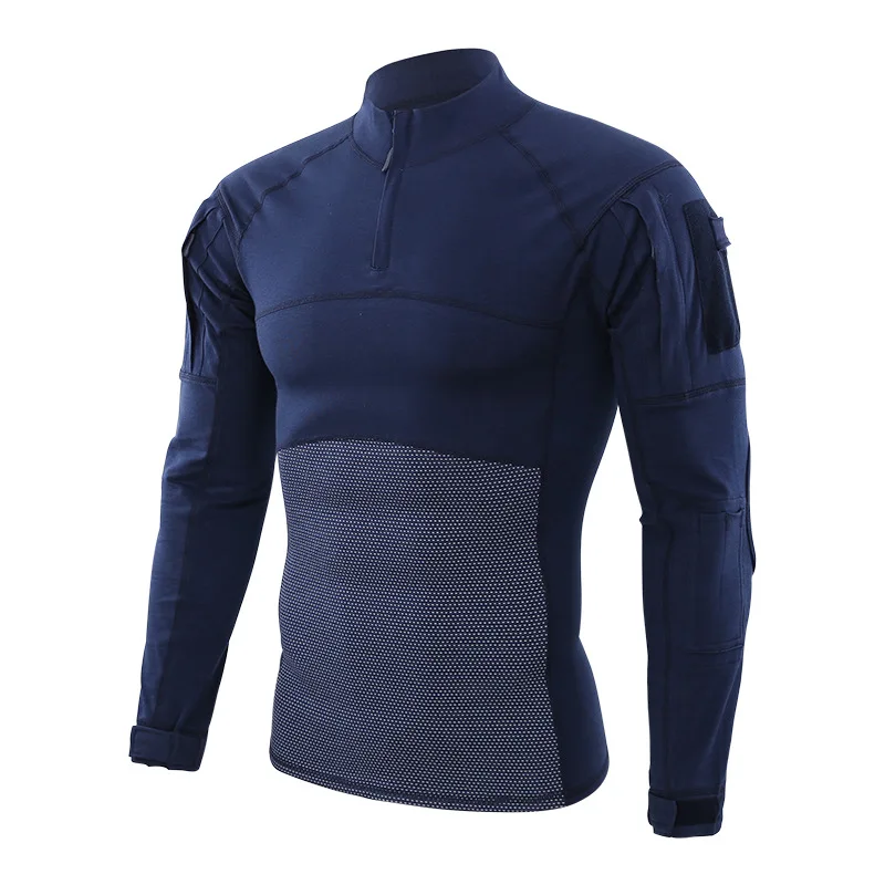 ملابس ألعاب CS التكتيكية للتدريب على التمويه في الهواء الطلق للرجال، مقاومة للعرق، سريعة الجفاف، قميص رياضي احترافي