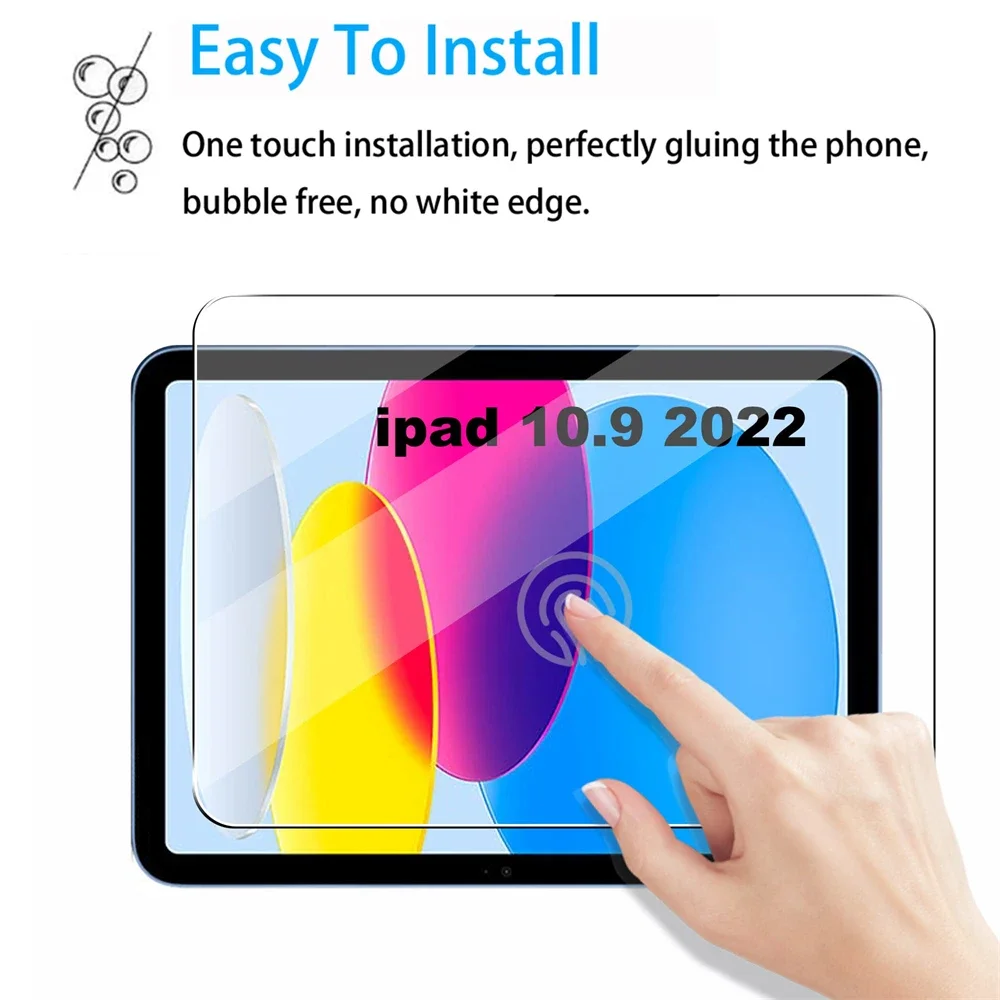 IPad 10th Gen için 10.9 inç temperli cam ekran koruyucu IPAD 10 10.9 \
