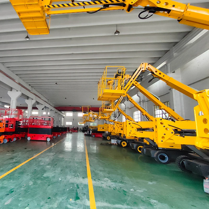 Free Shipping Telescopic Lift Truck 360 Rotating Aerial Platform Electric Articulated Boom Elevator Curved Arm Climbing Platform