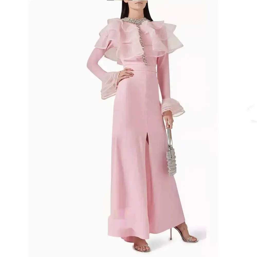 

Dress Luxury Birthday Evening Dress Ankle Length Full Sleeves Summer Elegant Wedding Party Gowns For Women Arab 2024