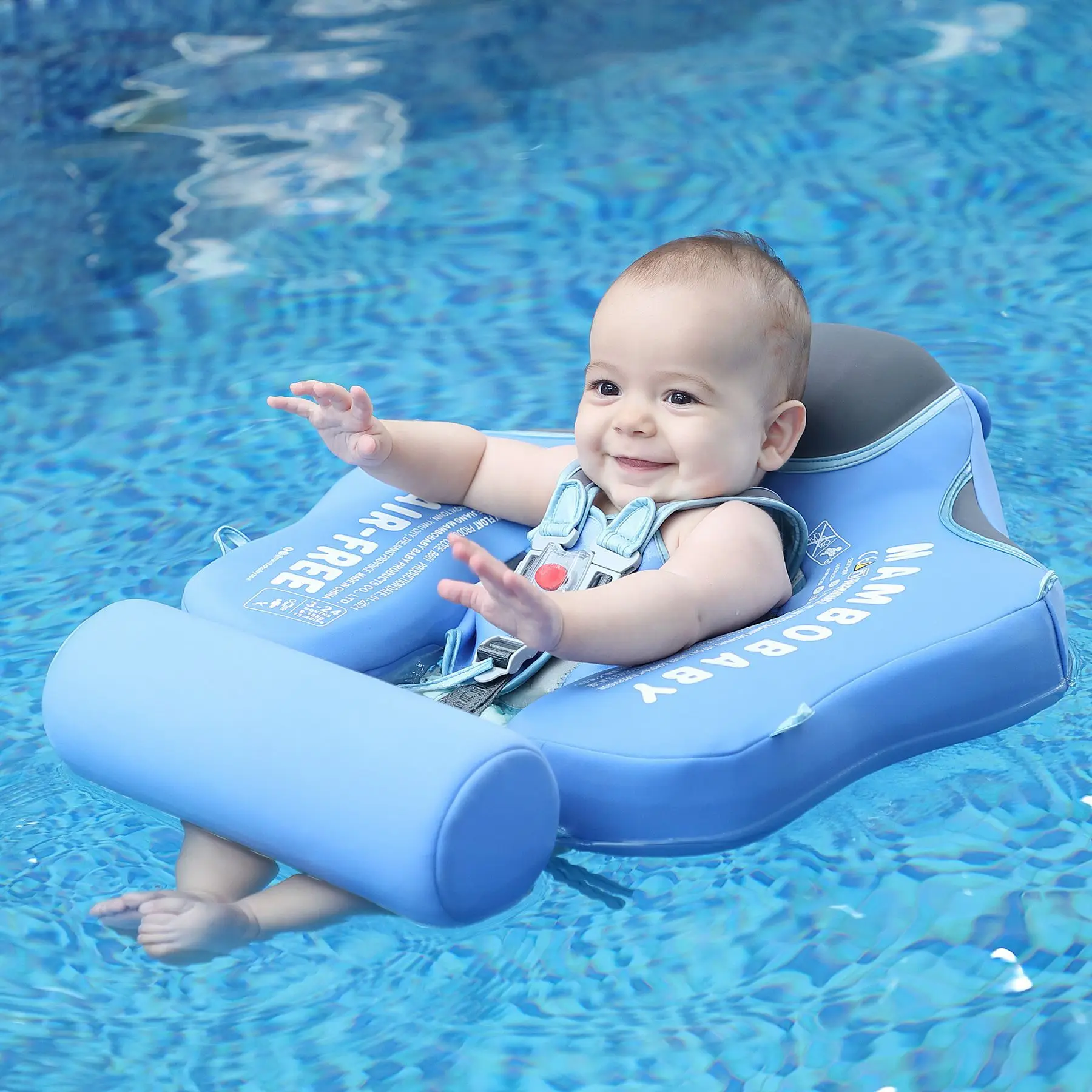 Baby Buoy Lying Swimming Ring with Canopy Solid Liner Kid Pool Natation Ring Non-inflatable Buoy Swimming Pool Accessories Toys