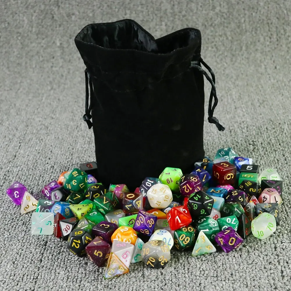 Dice Bag Dice Holder Role Game High Quality Velvet Drawstring Bag Jewelry Packing For TRPG Table Games Entertainment Board Games