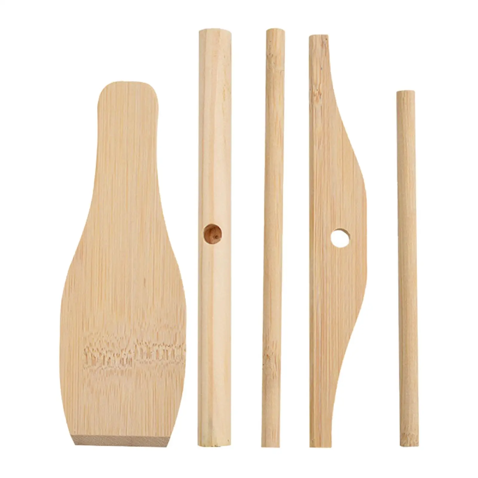 Non Stick Bamboo Crepe Spreader Pancake Batter Scraper Spatula for Kitchen Baking Utensils