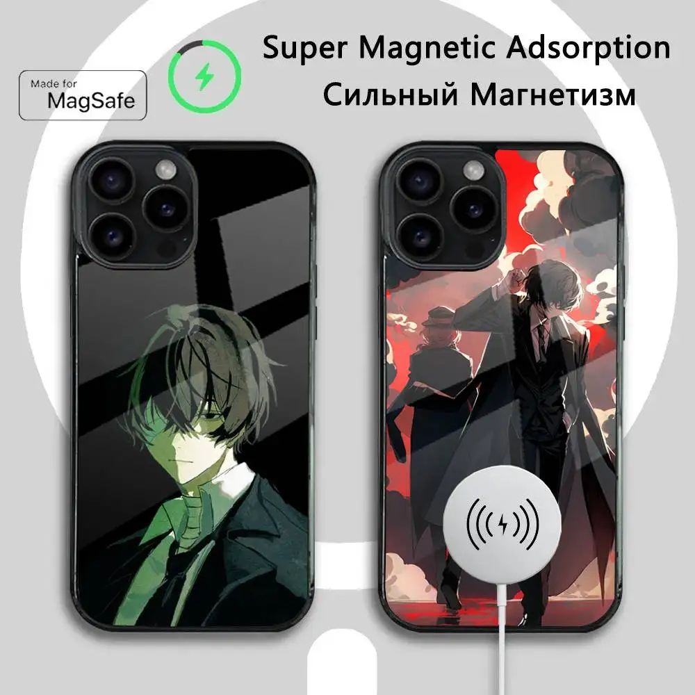 

B-Bungo Stray Dogs Dazai Phone Case For iPhone 16 15 14 13 12 11 Plus,Pro,Max Mini Magsafe Magnetic Wireless Charging