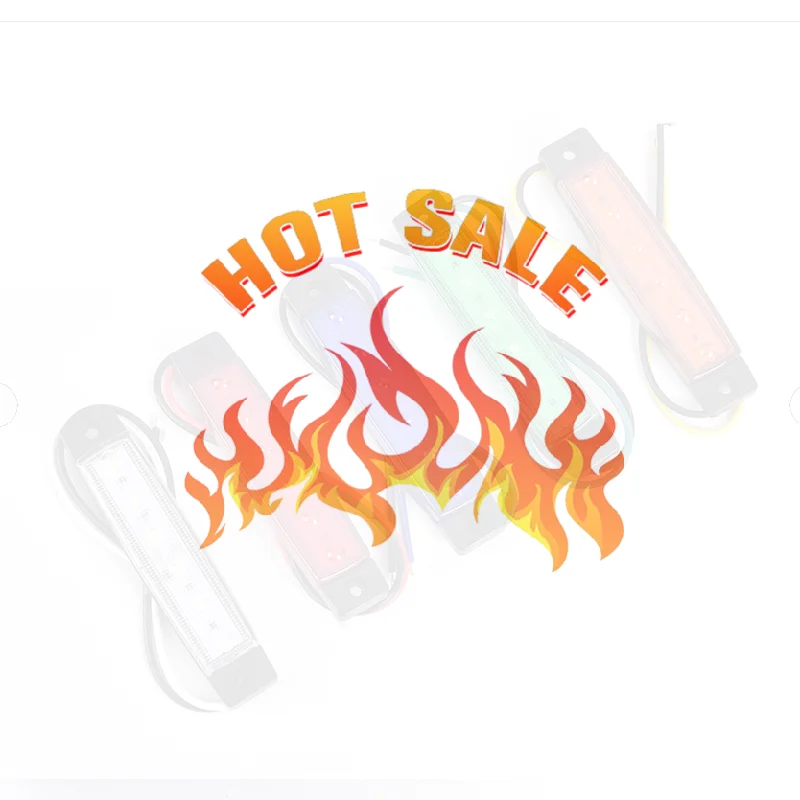 

1PC 12V 6LEDS Lorry Side Marker Indicator Low Led Trailer Light Rear Side Lamp