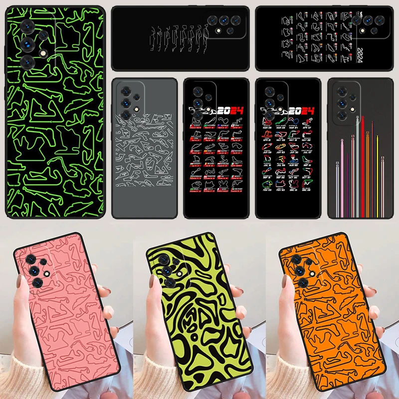 F-1 Race Tracks Vertical For Samsung Galaxy A52 A72 A73 A20e A21S A50 A70 A11 A12 A42 A31 A40 A51 A71 A32 A80 A91 Phone Case