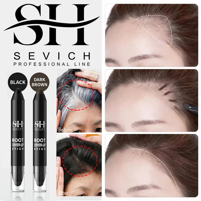 Sevich 3.8g Hairline Repairing Pen Control Hair Root Edge Blackening Instantly Cover Up Grey White Hair Waterproof Concealer Pen