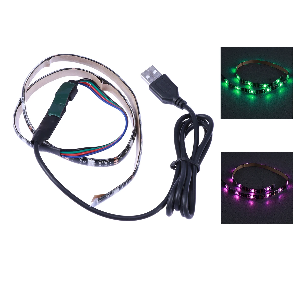 

1.5M 5050 Smd Rgb Flexible Led Strip Rope Light Usb Powered Waterproof Eco Friendly Adhesive Decor For Desk Closet Outdoor