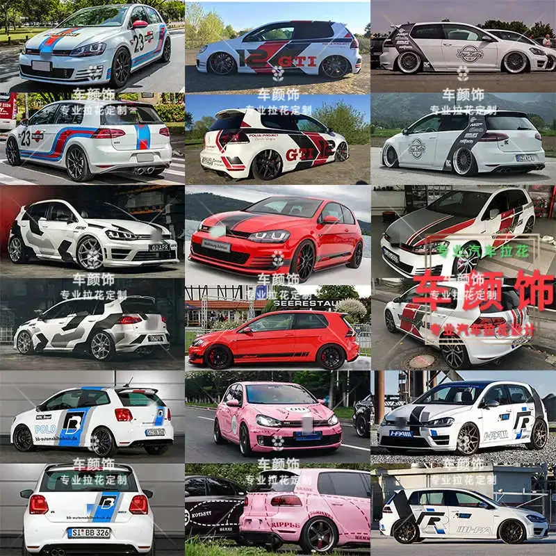 Car stickers FOR Volkswagen GOLF8 Golf7 GTI POLO GOLF6 body decoration design appearance Decal sports film accessories