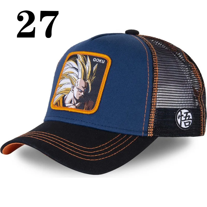 New Dragon Ball DRAGONBALL Mesh Cap Cartoon Mesh Cap Men And Women Baseball Cap Fashion Patch Trucker Cap