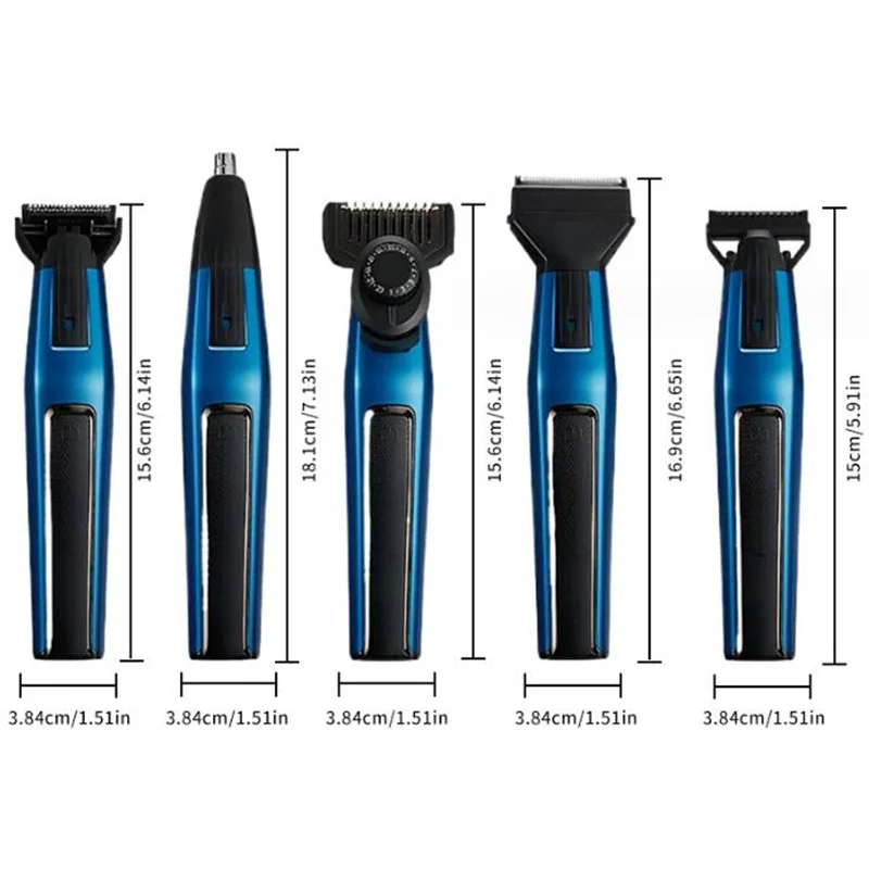 전기 남자 손질 키트 남자를위한 세부 스타일 트리머 얼굴 수염 면도기 코 이발 페이딩 클리퍼 정밀 콧수염 면도기
