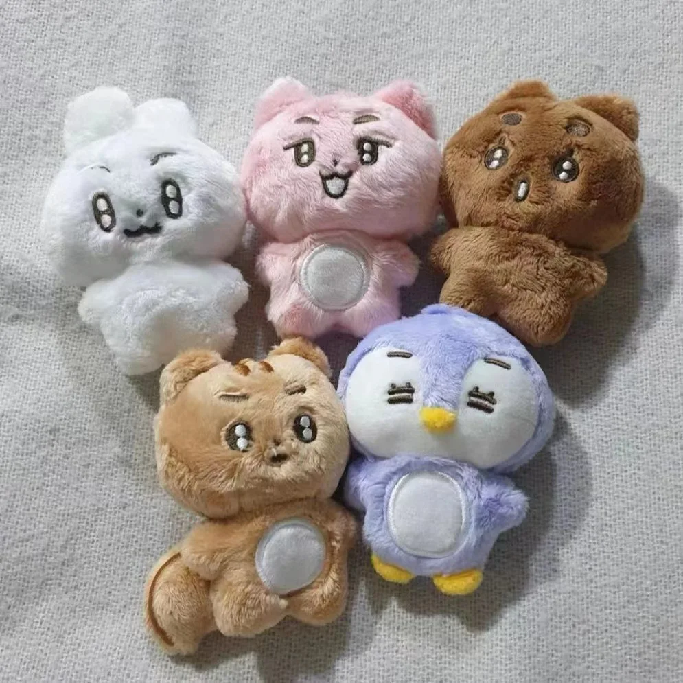 10cm TXT Dolls Cartoon Soobin Yeonjun Same Plush Keyrings Beomgyu Taehyun Keychains Key Rings Bag Pendants Accessories