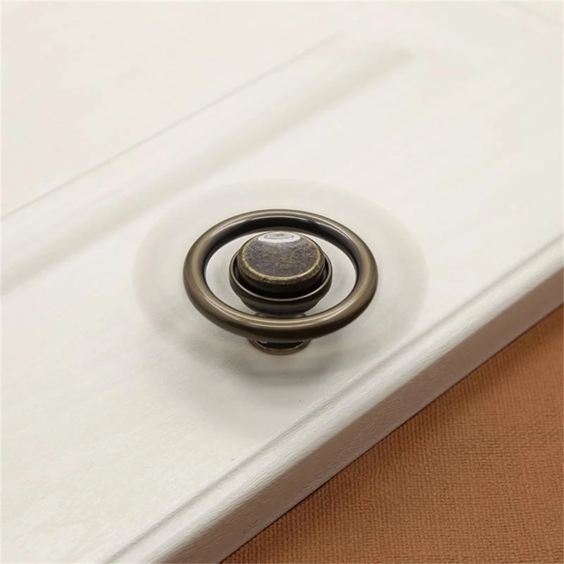  Rotating Wheel Cabinet Drawer Handle Cupboard Pulls Furniture Decoration