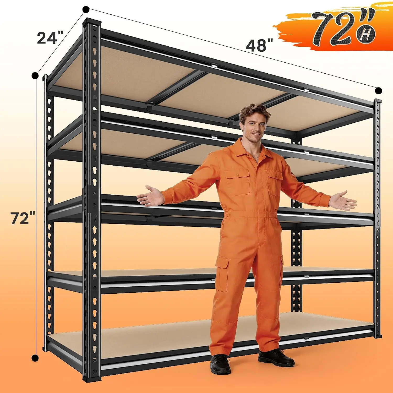 3080LBS Garage Shelving for Warehouse, 48
