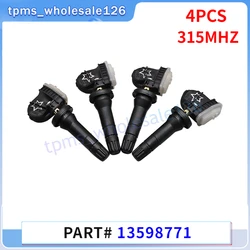 4PCS TPMS 315MHZ Tire Pressure Monitoring Sensor 13598771 For Buick Bolt Cadillac CT6 Chevrolet Equinox Malibu GMC Terrain Yukon