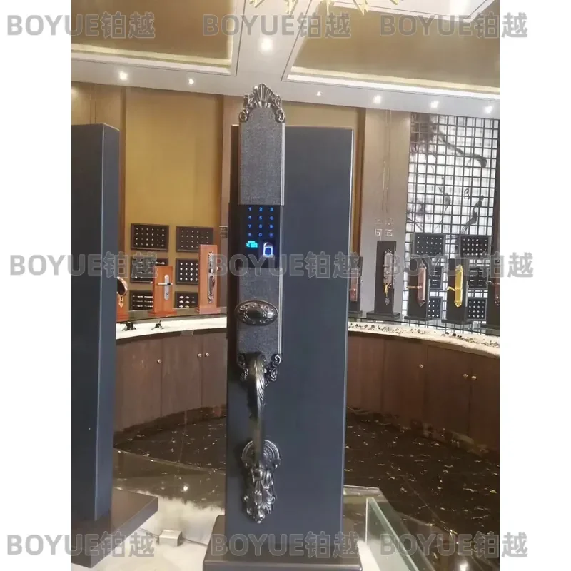 Solid Copper Smart Fingerprint Door Lock Electronic Keypad RFID Card Access Control Keyless Entry Security Deadbolt for Home