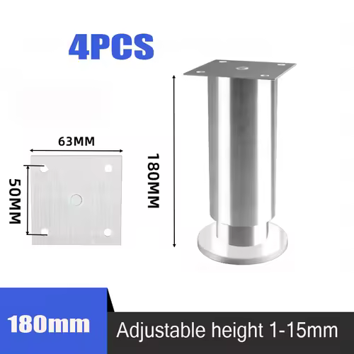 4PCS Height Adjustable Stainless Steel Furniture Feet Legs Kitchen Cabinet Sofa Legs Round Stand furniture leg - Image 12