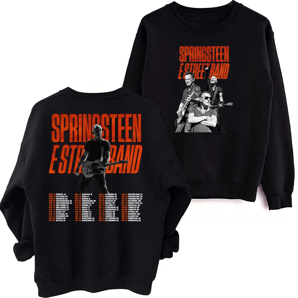 

Bruce Springsteen Estreet Band 2024 Tour Sweatshirt Harajuku Round Neck Long Sleeve Oversized