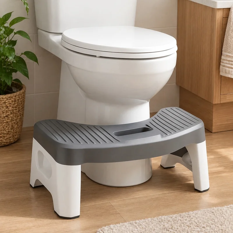 Adjustable Comfort Squat Stool for Bathroom Use, Ergonomic Design for All Ages Including Pregnant Women