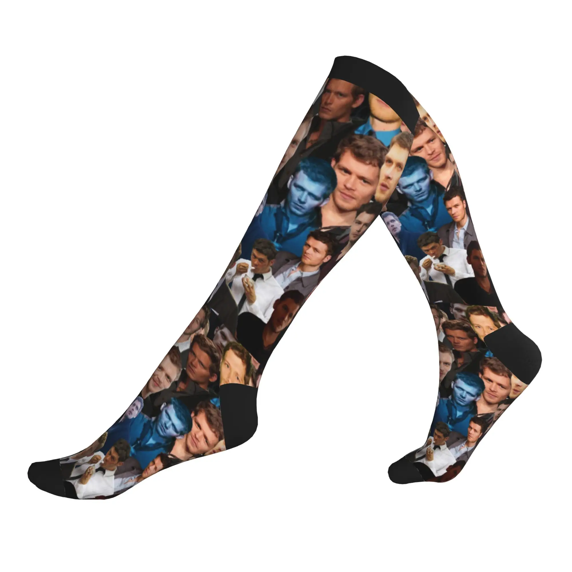 Kawaii Men's Damon Salvatore Dress Socks Unisex Breathbale Warm 3D Printed The Vampire Diaries Sports Compression Socks