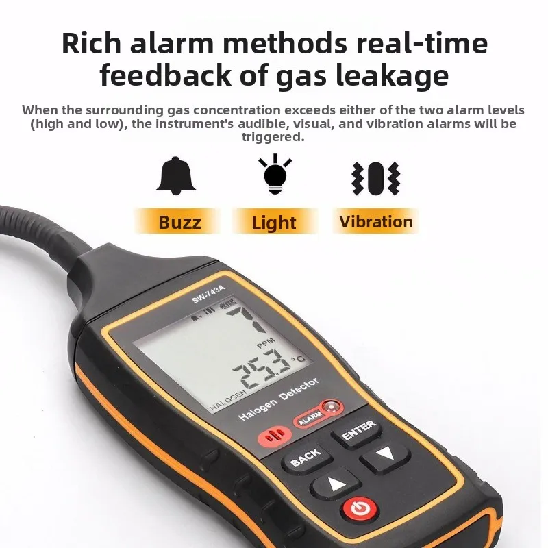 SW-743A Air Conditioning Maintenance Refrigerator Maintenance Refrigerant Leak Detection Halogen Gas Detector