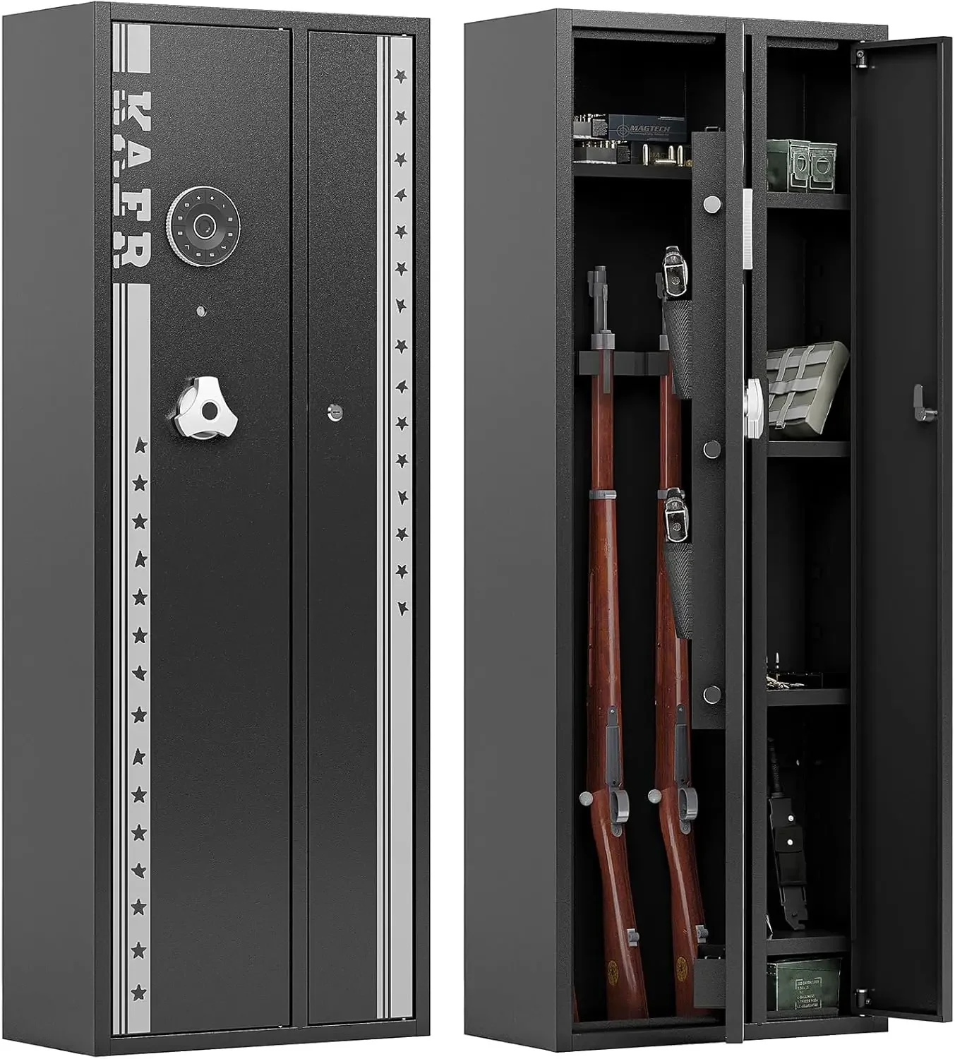 4-5 Gun Safe, Gun Safe for Rifles and Pistols, Large Gun Safes for Home and Shotgun,Gun Safe with Removable Shelf