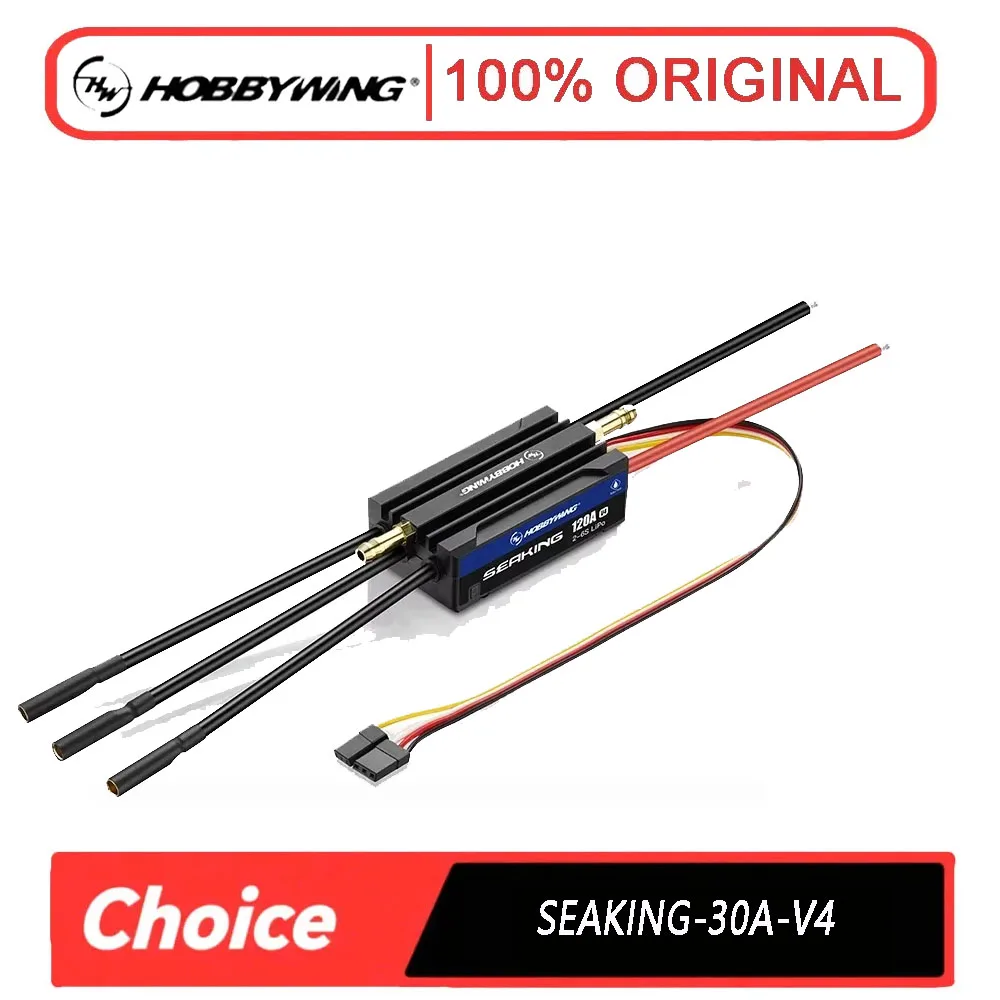 

Hobbywing Seaking 120A/90A/60A/30A V4 ESC — встроенный BEC, LP67, водонепроницаемый для радиоуправляемых лодок!