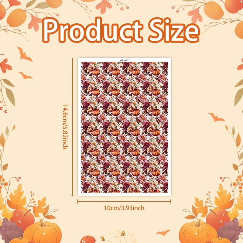 Halloween Polymer Clay Transfer Paper Pumpkins Ghosts Skeletons Nativity Disposable Stickers DIY Earring Jewelry Making Supplies