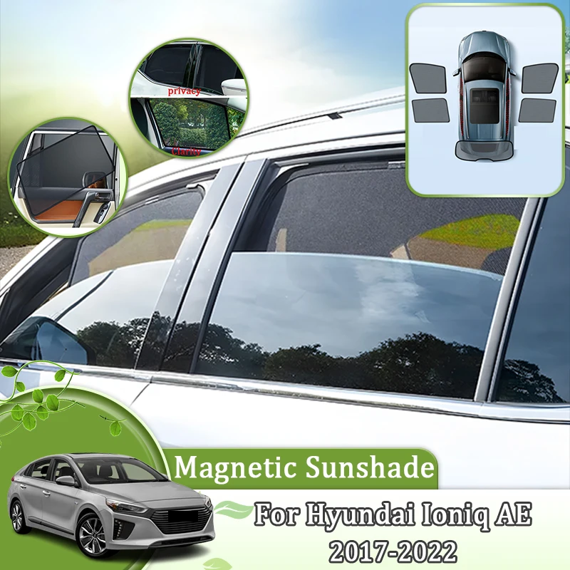 

For Hyundai Ioniq AE Accesorios 2017-2022 Sun Protection Mesh Sun Visors Side Windows Sunshades Sunscreen Privacy Curtains Tools
