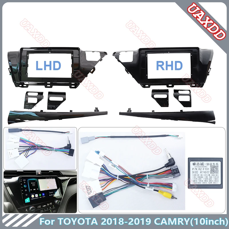 For TOYOTA 2018-2019 CAMRY10.1INCH Car Radio Android Stereo audio screen multimedia video player navigation cables Harness frame