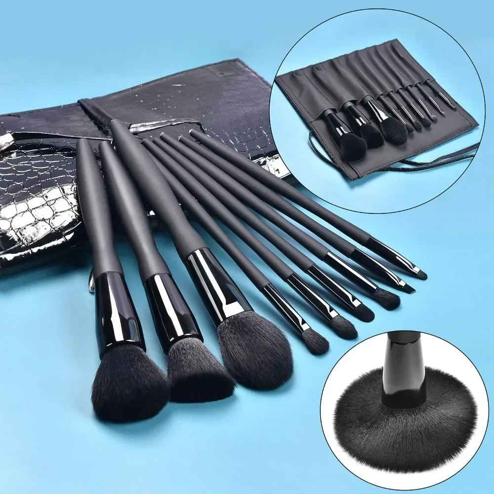 9Pcs Makeup Brushes Set EyeShadow Foundation Women Cosmetic Loose Powder Blush Super Soft Blending Make Up Brush Beauty Tool