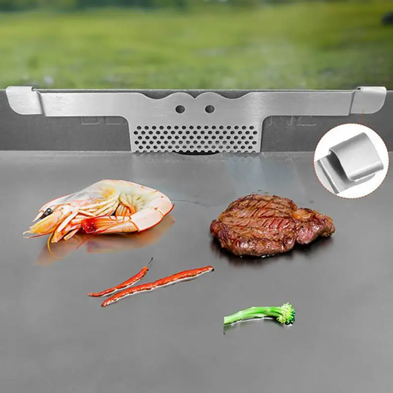 

Держатель для лопатки Нескользящий держатель для лопатки для сковороды из нержавеющей стали, металлические органайзеры для инструментов с прорезями, многофункциональный барбекю
