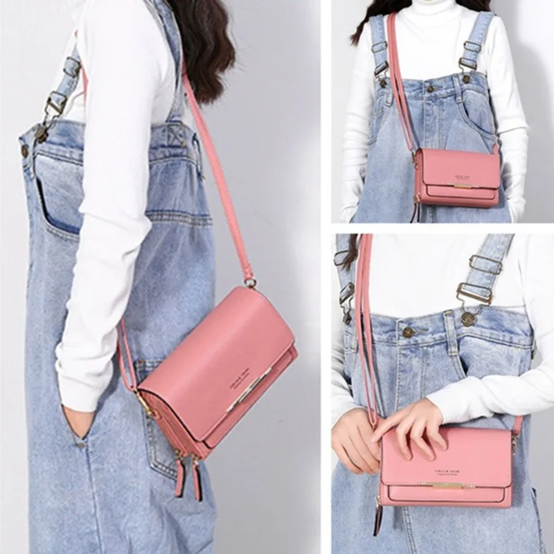 Female Multifunctional Large Capacity Shoulder Bags Fashion Crossbody Bags For Ladies Phone Purse New Pu Leather Women Handbags