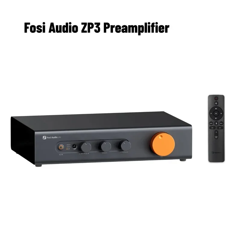 Fosi Audio ZP3 프리앰프 3-in/3-out XLR/RCA/SUB 출력 하이파이 프리앰프 HPF 고역 통과 필터 톤 컨트롤 포함
