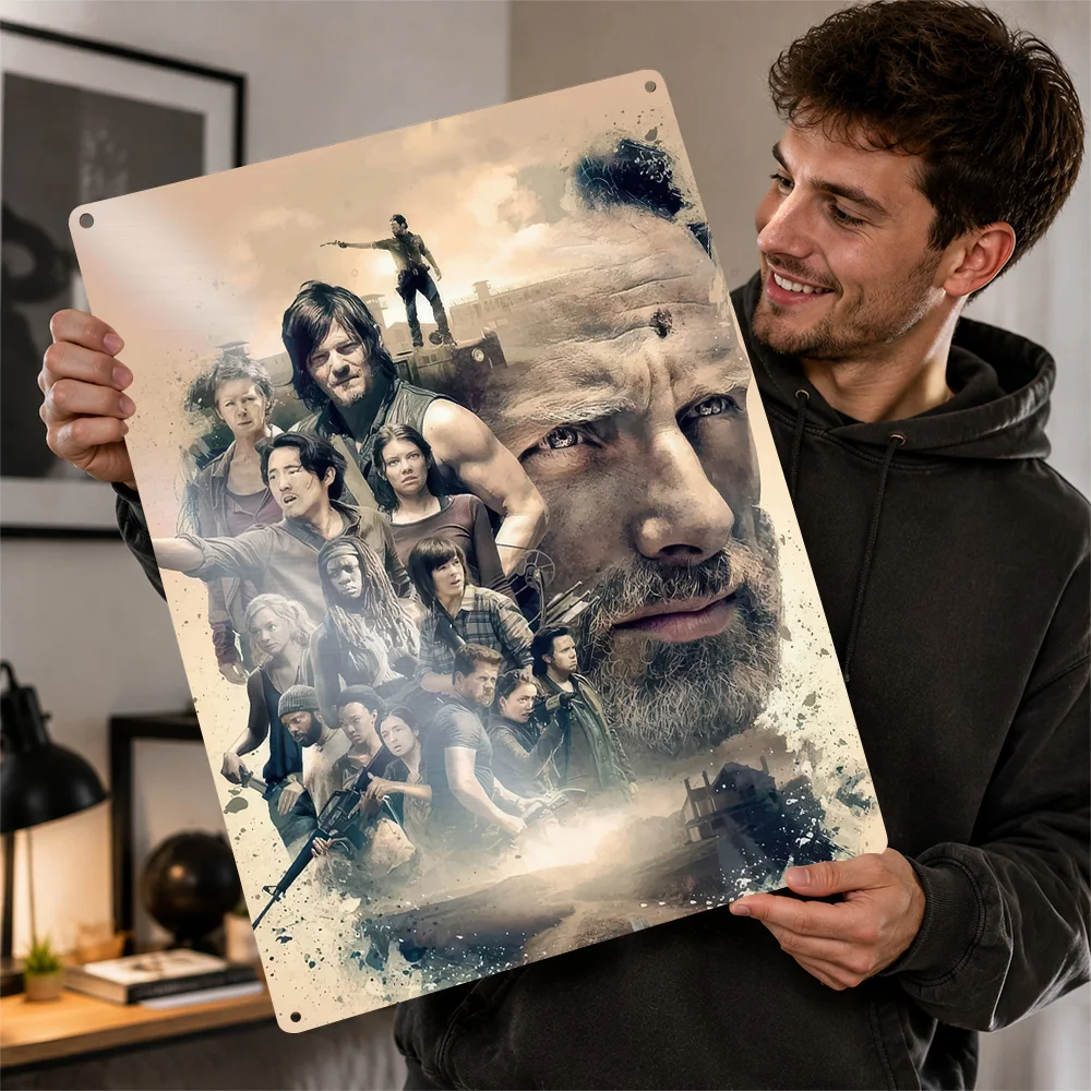 The Walking Dead Metal Poster Perfect Gift for Fans Lovers Personalized Wall Art Metal Sign for Article Decoration Room Bedroom