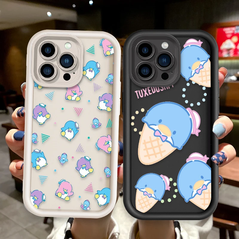 Cartoon Tuxedo Sam dla Apple iPhone 15 14 13 12 11 XS XR X 8 7 Pro Max Plus Miękkie etui na telefon z drabinką na oczy