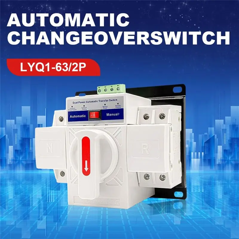 ~Latest Model Dual Transfer Switch 2P 63A Dual Power Automatic Transfer Switch Micro Updated Version Circuit Breaker
