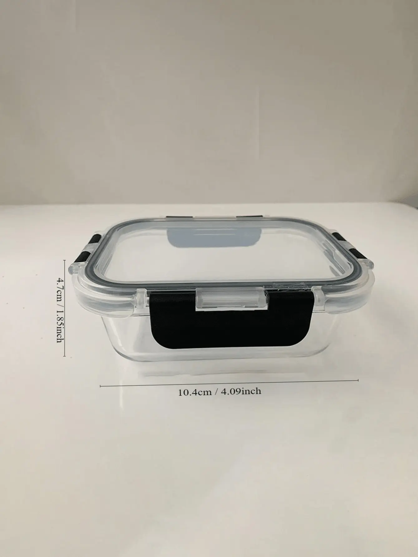 Glass food storage meal preparation container with lid, sealed glass lunch box, leak-proof glass, microwave, oven, refrigerator