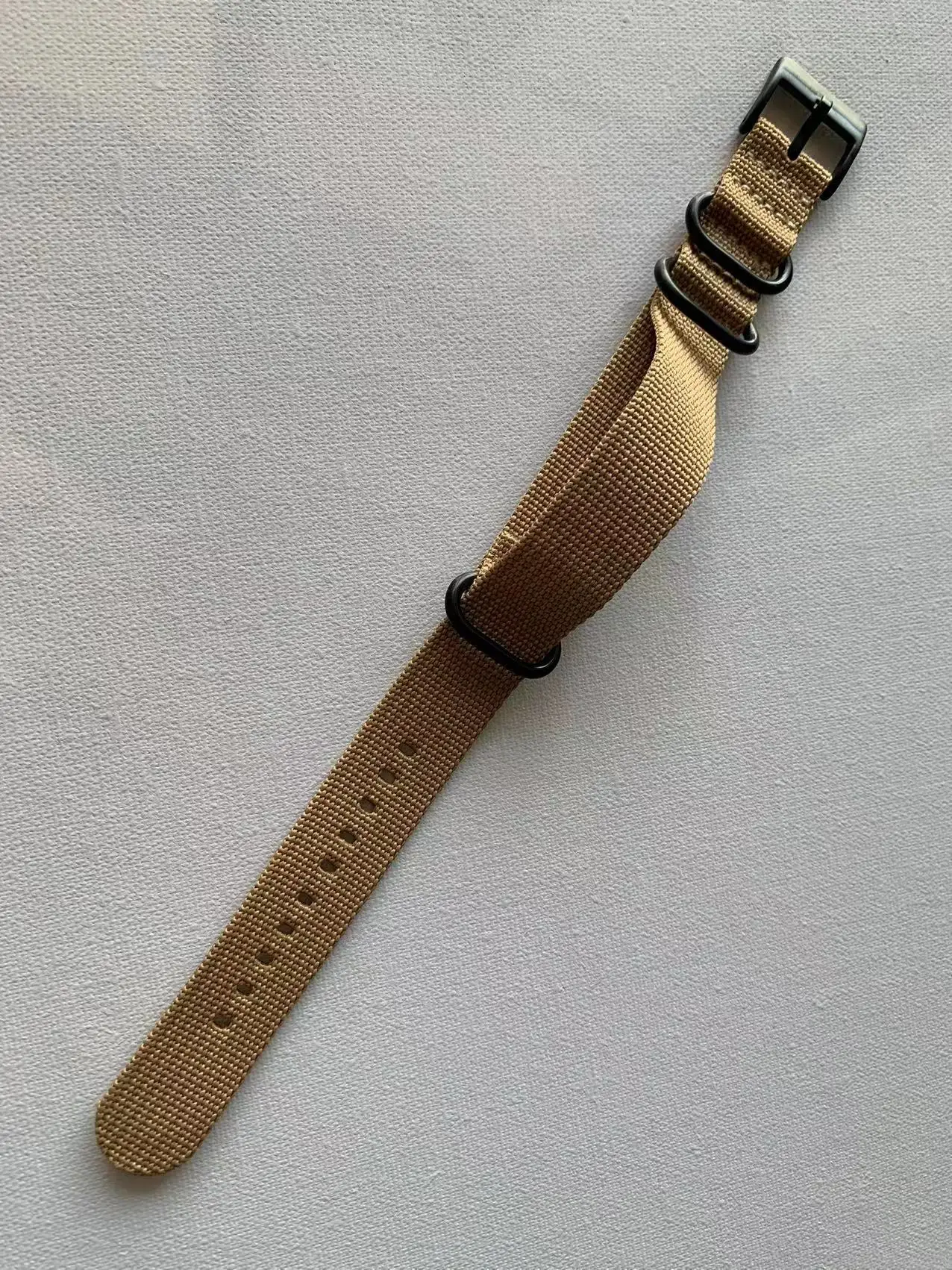 20mm/22mm Nylon Watch Strap with Steel Buckle