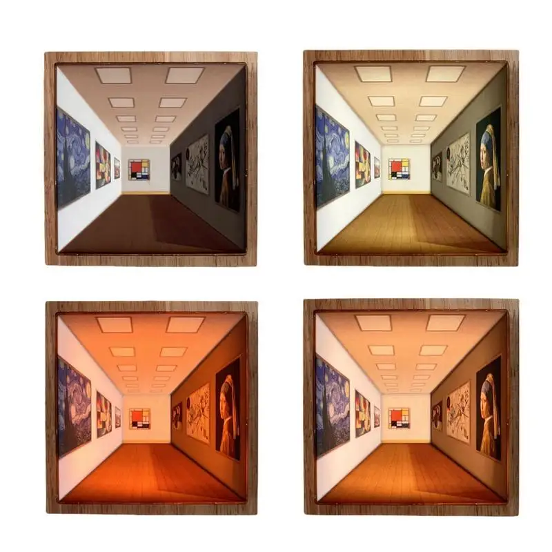 Wall-Mounted High-End Ambient Light 3D vision Picture Frame Night Lamp Adjustable Wall Art Decor Lighting for Living Room